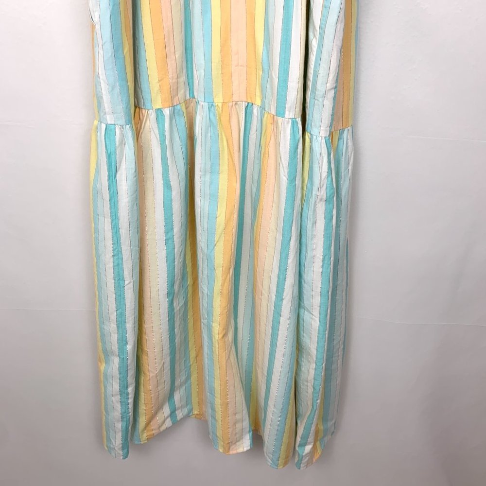 NWT SAYLOR Nandi Sleeveless Stripe Maxi Dress Rainbow Medium - Picture 7 of 12